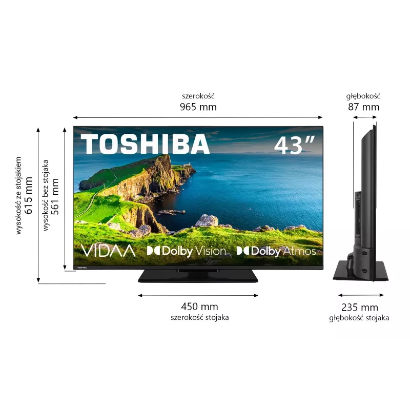 TV LED 43UV3F63DG 43 Zoll LED-Display 4K-Auflösung