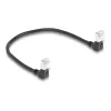 DeLOCK RJ45 Netzwerkkabel Cat.6A S/FTP schlank 90° abgewinkelt nach unten 0,25 m schwarz