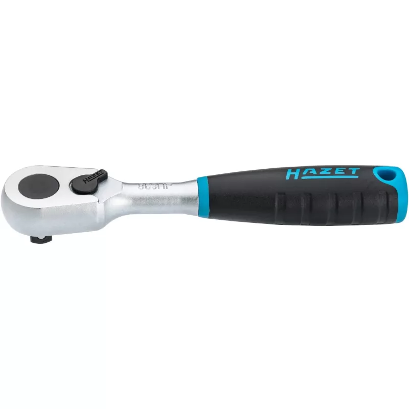 HiPer Feinverzahnter Umschaltknarre 863HP, 1/4 (schwarz/blau, Schwenkwinkel 4°, Kugelarretierung)