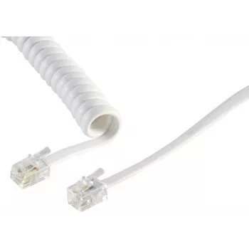 S/CONN 2m RJ10 Transparent White S/CONN 2m RJ10