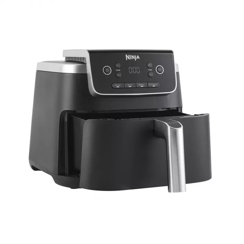 Heißluftfritteuse Ninja AF140EU Single 4,7 L 1750 W Schwarz, 4 Programme, LCD, Knusperplatte