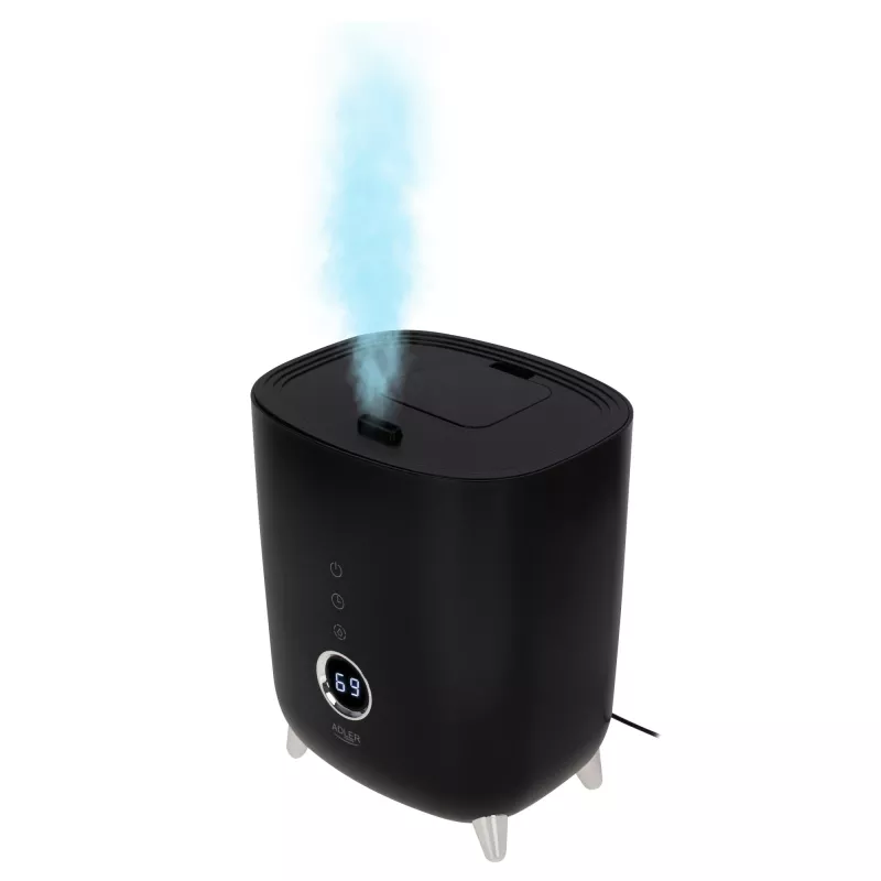 Adler | AD 7972 | Luftbefeuchter | 23 W | Wassertankkapazität 4 L | Geeignet für Räume bis 35 m² | Ultraschall | Befeuchtungsleistung 150-300 ml/h | Schwarz