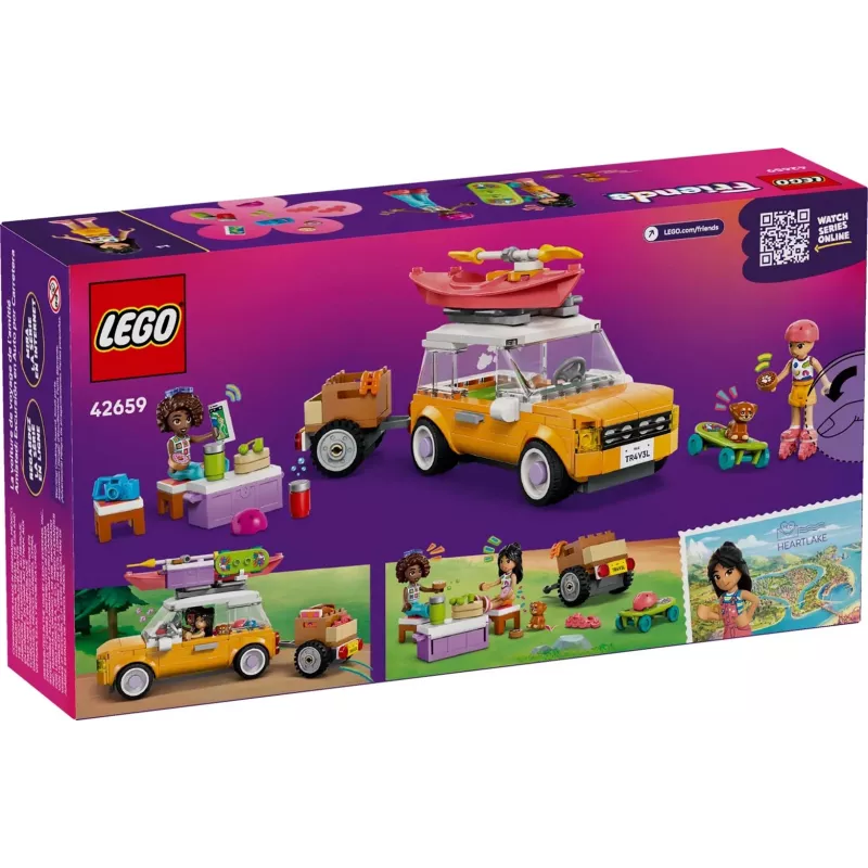 Bauspielzeug LEGO Friends Spielset 42659 Abenteuerreise mit Freunden, 220 Teile, 2 Minifiguren, ab 6 Jahren