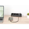 Mehrfachsteckdose DIGITUS 3-fach mit 2×USB-A & 1×USB-C, 3 AC-Steckdosen Typ E/F, 1,5 m Kabel, schwarz