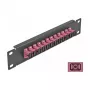 LWL-Patchpanel DeLOCK 10 Zoll 12 Port SC Simplex Violett 1U Schwarz