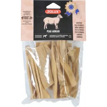 Hundeleckerli ZOLUX Lambskin 200 g – natürliche Lammfellkausnacks für ausgewachsene Hunde, getreidefrei, glutenfrei