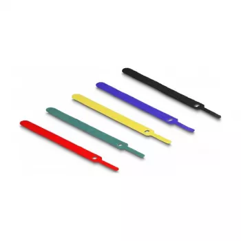 Klettkabelbinder DeLOCK 19076 150x12mm Sortierte Farben 10er-Set