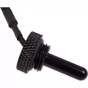Alphacool Eiszapfen Temperatursensor Plug G1/4 - Temperatursensor für Flüssigkeitskühlsystem - Tiefschwarz - 50 cm