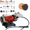 Tisch-Schleifmaschine TC-XG 75 Kit (Rot/Schwarz, 150 Watt, umfangreiches Zubehörset für Polier- und Schleifarbeiten)