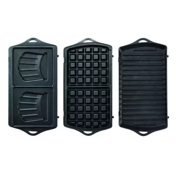 Sandwichmaker Tefal Break Time SW6148 — 2 Sandwiches, herausnehmbare Antihaft-Platten, Kabelaufbewahrung, schwarz/grau