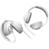 LORGAR Noah 101, Gaming-Headset mit Mikrofon, 3,5-mm-Klinkenanschluss, Kabellänge 2 m, faltbares Design, PU-Leder-Ohrpolster, Größe: 185*195*80 mm, 0,245 kg, weiß