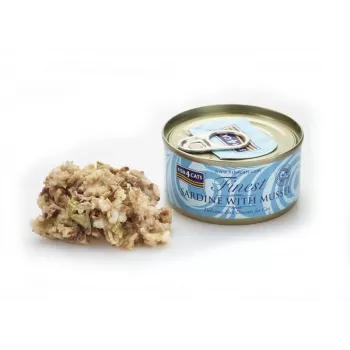 FISH4CATS Sardine mit Muschel - Nassfutter für Katzen - 70g