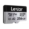 Speicherkarte microSD 256GB C10 A2 U3 V30 205/150MB/s Silver Plus