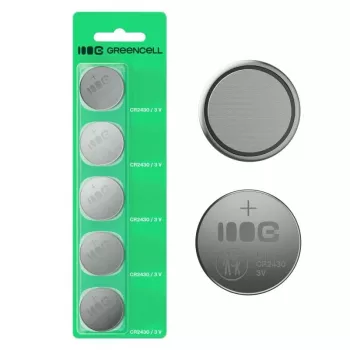Knopfzellen-Batterie Grün Cell CR2430 3V — 5er-Pack