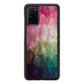 Handyhülle iKins für Samsung Galaxy S20+ — Wasserblumen-Design, schwarz