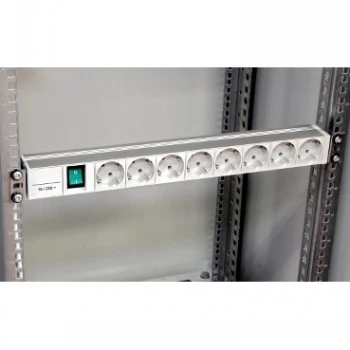 Power Distribution Unit Schneider Electric ACTASSI 1U, 19-Zoll-Rack, 8 Schuko-Steckdosen, VDE, mit Schalter