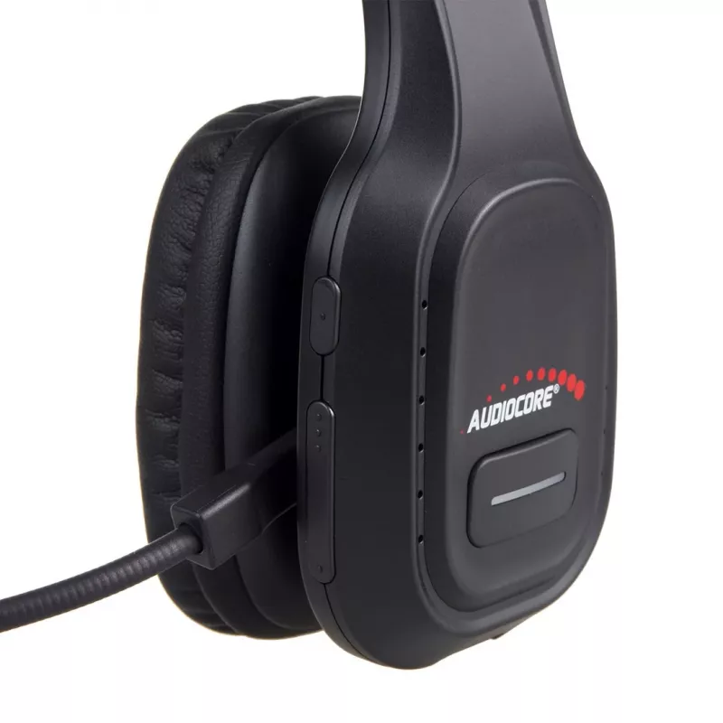 Audiocore 74452 Bluetooth-Headset Kopfhörer Geräuschunterdrückung Mikrofon Call Center Google Siri Büro kabellos