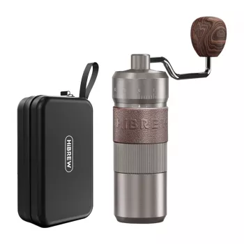 Manuelle Kaffeemühle HiBREW G4B mit einstellbarem Mahlgrad, handbetriebene Kegelmahlwerkmühle