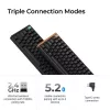 Mechanische Tastatur Keychron K4 HE mit Gateron Double‑Rail Magnetic Nebula Switches, kabellos, schwarz, US-Layout