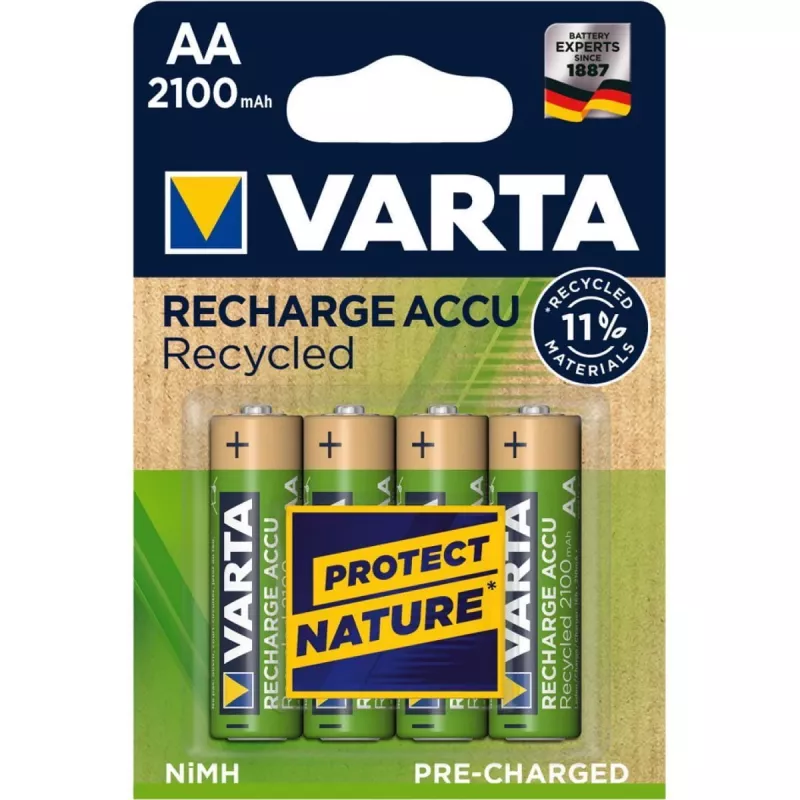 Varta Recharge Accu Recycled 56816 - Akku 4 x AA - NiMH - (wiederaufladbar)