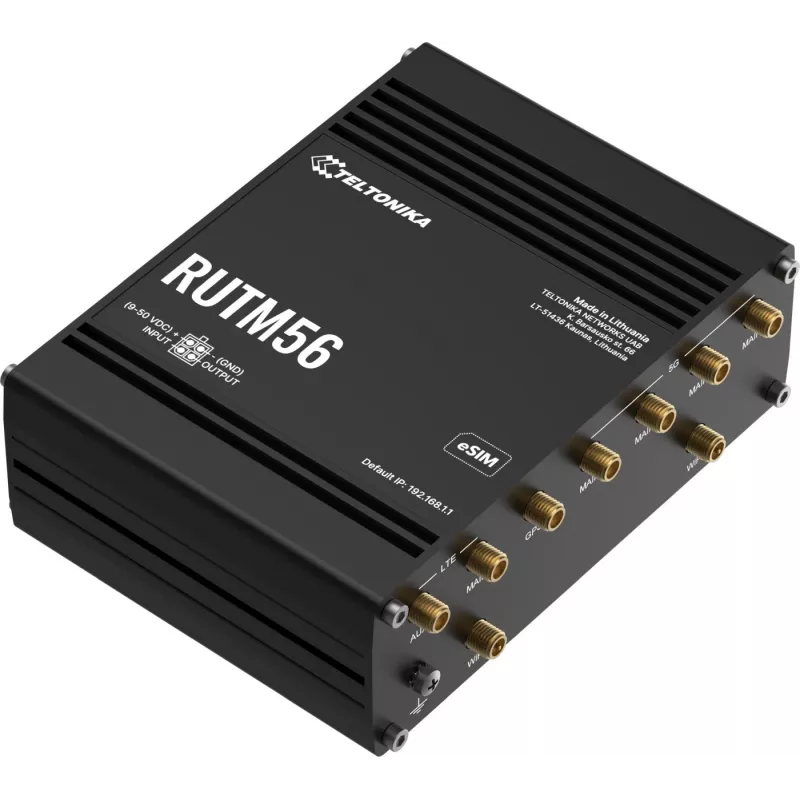 Router TELTONIKA RUTM56 dual modem, 802.11ac Wi‑Fi, Gigabit LAN x4, Mesh-Unterstützung, MU‑MIMO (kein mobiles Breitband)