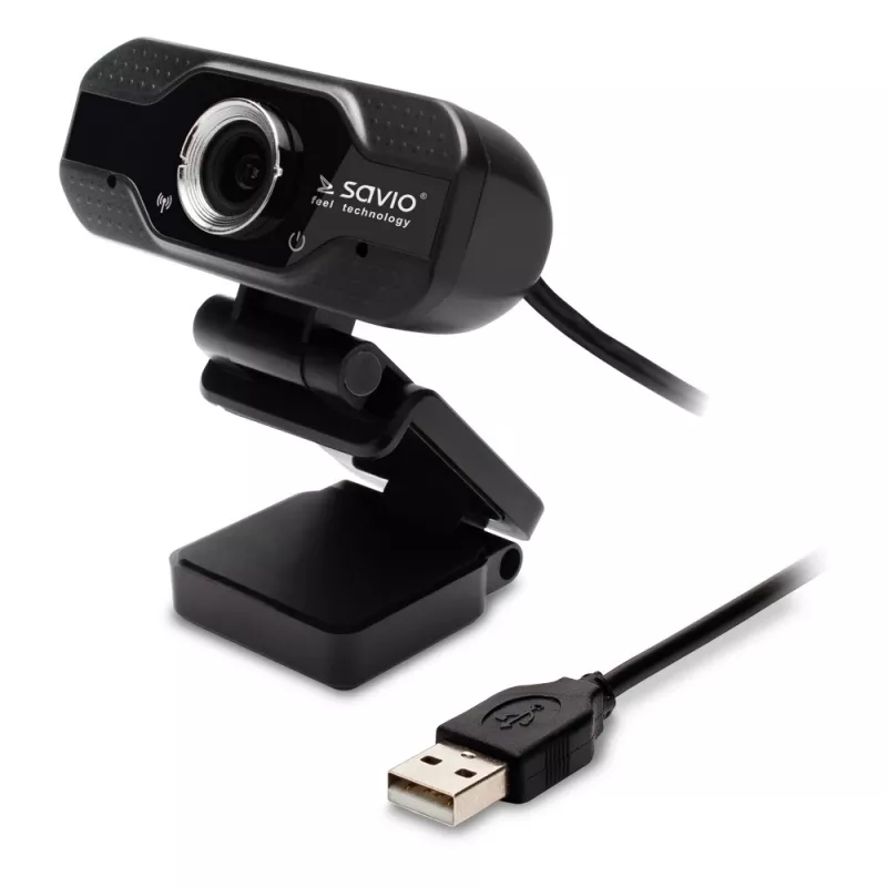 Savio Internetkamera Webcam USB Full HD mit eingebautem Mikrofon