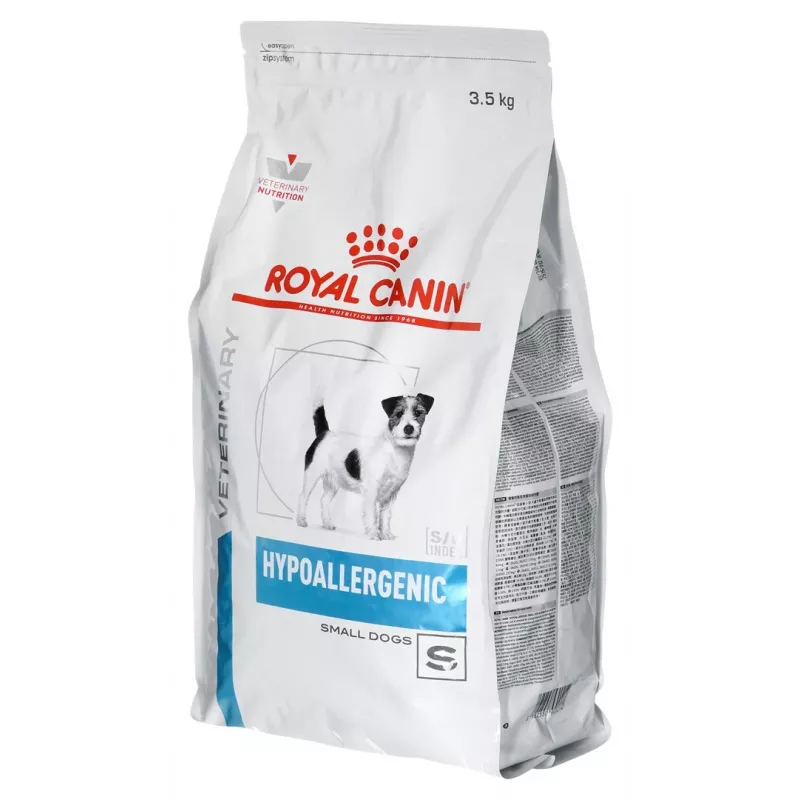 Trockenfutter für Hunde Royal Canin Hypoallergenic Small Breed 3,5 kg — ausgewachsene kleine Hunde, Protein 24 %, Fett 16 %