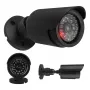 Dummy-Röhrenkamera CEE IR1800 B, simulierte Überwachungskamera mit IR-LEDs, schwarz