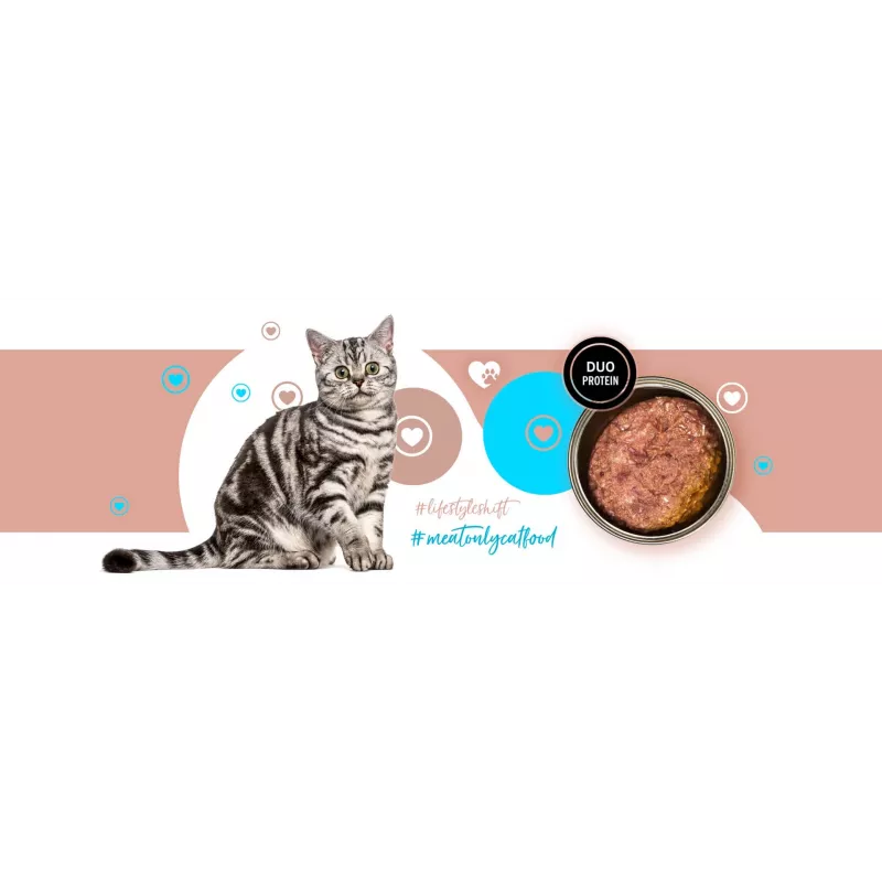Nassfutter für Katzen 3coty 26 Truthahn und Kaninchen – 180 g Dose, ausgewachsen, getreidefrei, glutenfrei, für allergische Katzen