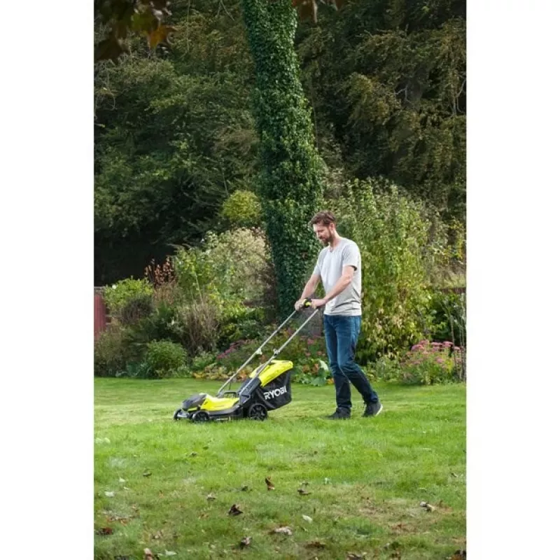 Ryobi OLM1833B Rasenmäher Schiebemäher Akku Schwarz, Grün