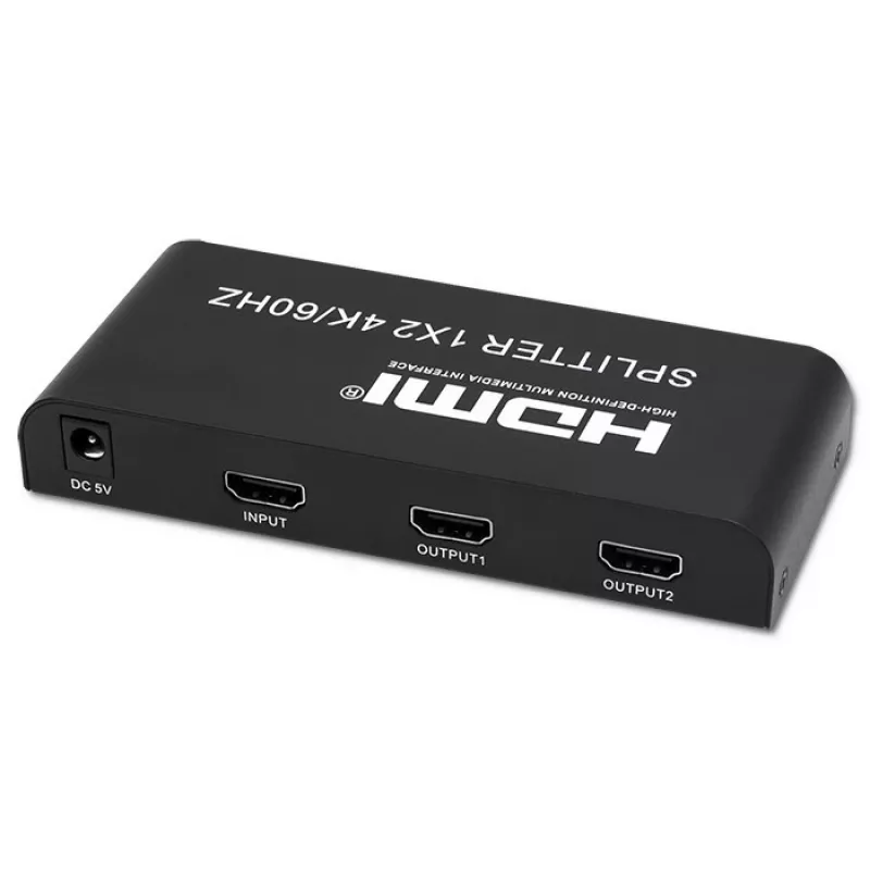 Qoltec 51797 Aktiver HDMI-Splitter 2 x HDMI 4K x 2K | 6 Gb/s | 60 Hz