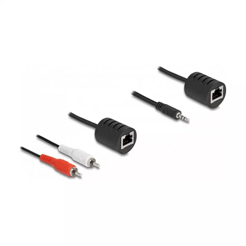 DeLOCK 87859 Audiokabel RJ-45 RCA 3,5 mm Schwarz Rot Weiß