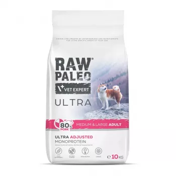 RAW PALEO Ultra Pork Medium & Large Adult - Trockenfutter für Hunde - 10 kg