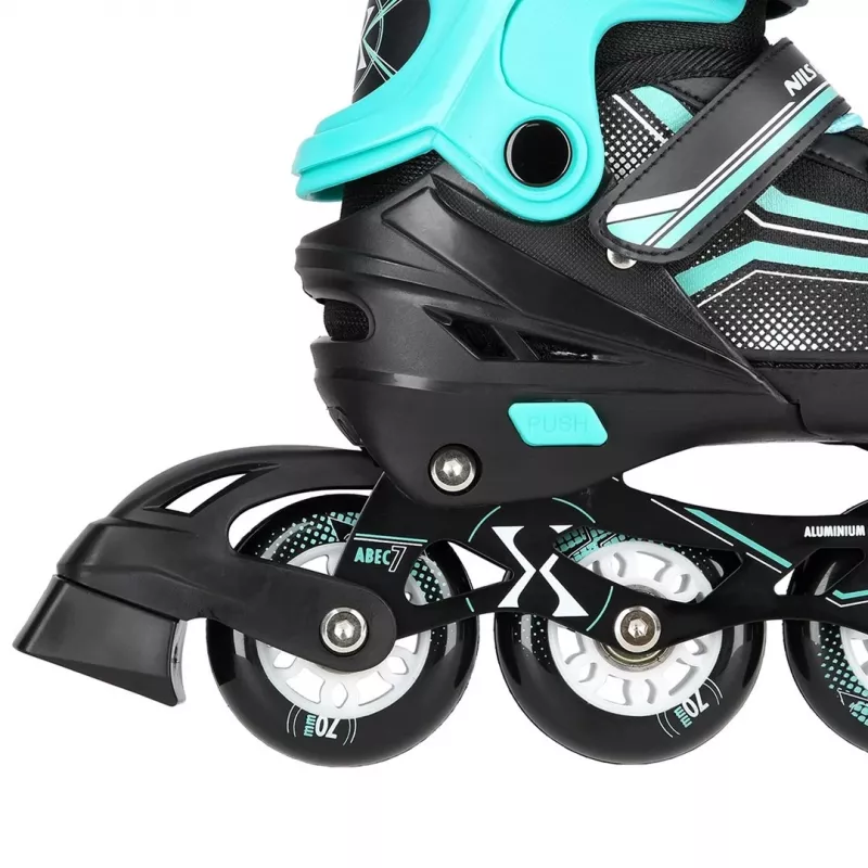 Nils Extreme NH18190 2IN1 Skates SCHWARZ/BLAU GR. M (34-38) Mit austauschbaren Hockeyskates