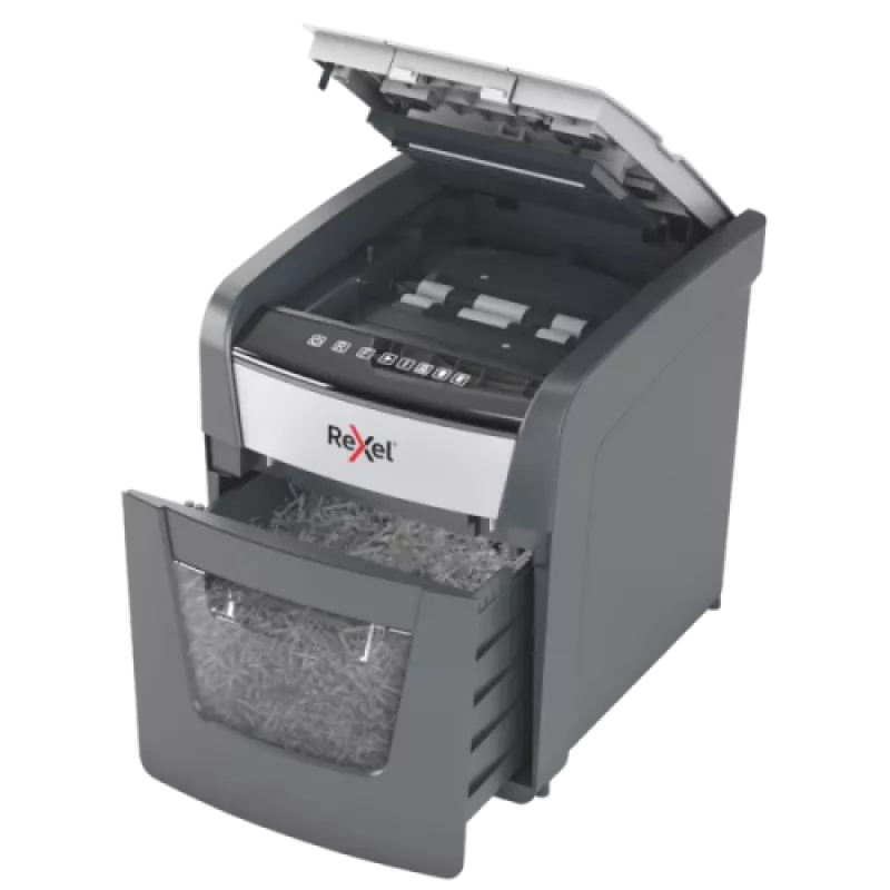 Rexel Optimum AutoFeed+ 50X Aktenvernichter mit automatischer Zufuhr, Partikelschnitt, P4