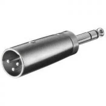 Wentronic Goobay XLR-Adapter – XLR-Stecker (3-polig) > Klinkenstecker 6,35 mm (4-polig, Stereo) (27515)