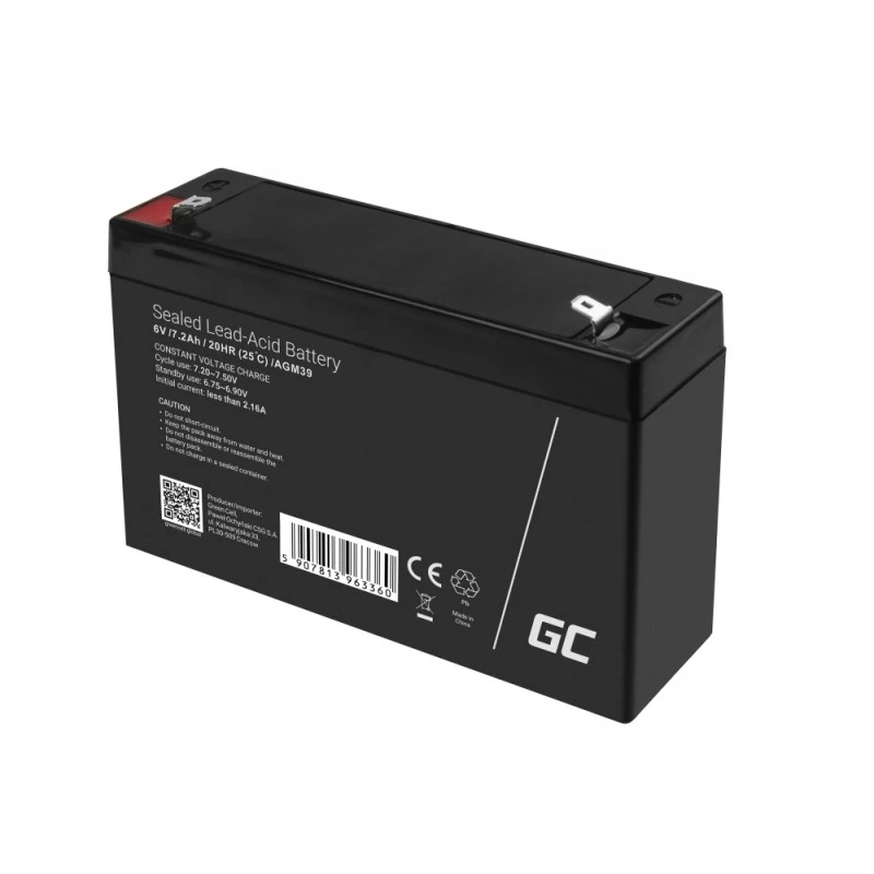 Grün Cell AGM39 Industrie-Akku 7200 mAh 6 V