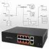 Netzwerk-Switch QOLTEC FAST Ethernet PoE 8xRJ45 mit 2xRJ45 Uplink