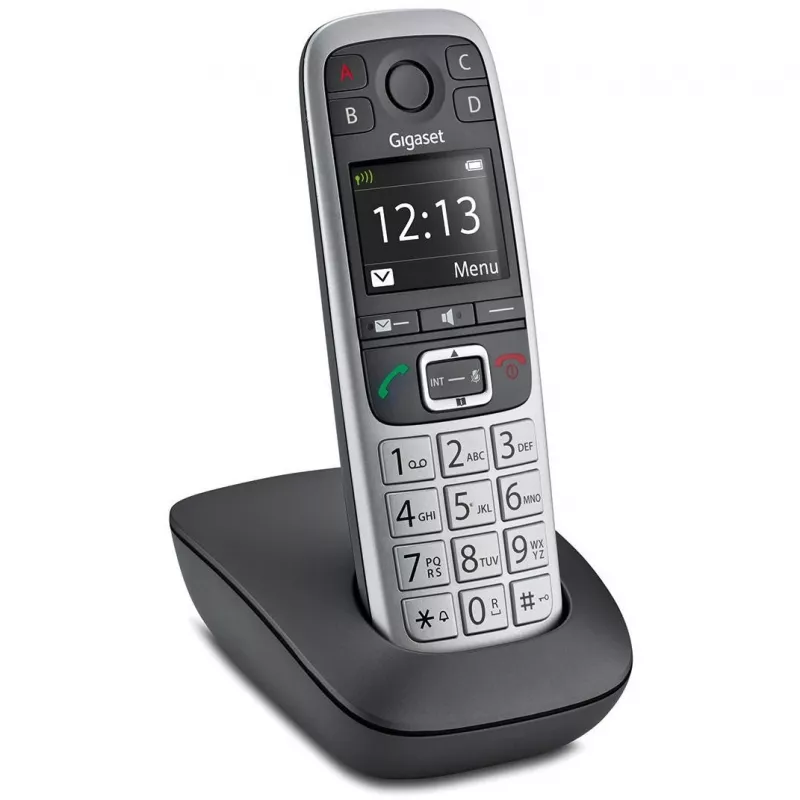 Gigaset E560 Telefon DECT-Telefon Rufnummernanzeige Schwarz, Silber