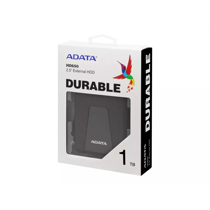 ADATA DashDrive Durable HD650 externe Festplatte 1 TB 2,5 Zoll USB 3.2 Gen 1 (3.1 Gen 1) Schwarz