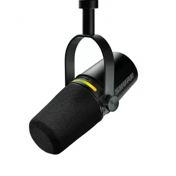 Shure MV7+-K - Vortrags- und Gesangsmikrofon mit XLR/USB-C-Anschluss, schwarz