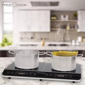 PROFI COOK PC-DKI 1067 Induktionskochfeld, 3500W, 2 Kochzonen, schwarz