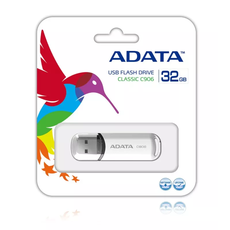 ADATA Classic Series C906 - USB-Stick - 32 GB - USB 2.0 - Weiß