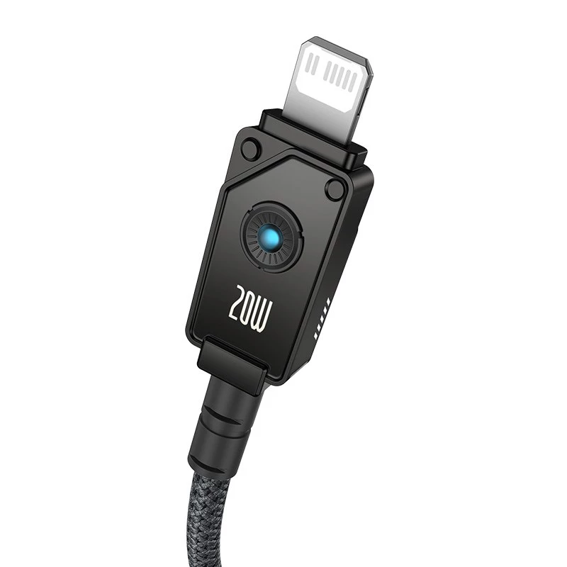 Baseus Unbreakable USB C-zu-iP-Kabel 2 m 20 W Schwarz