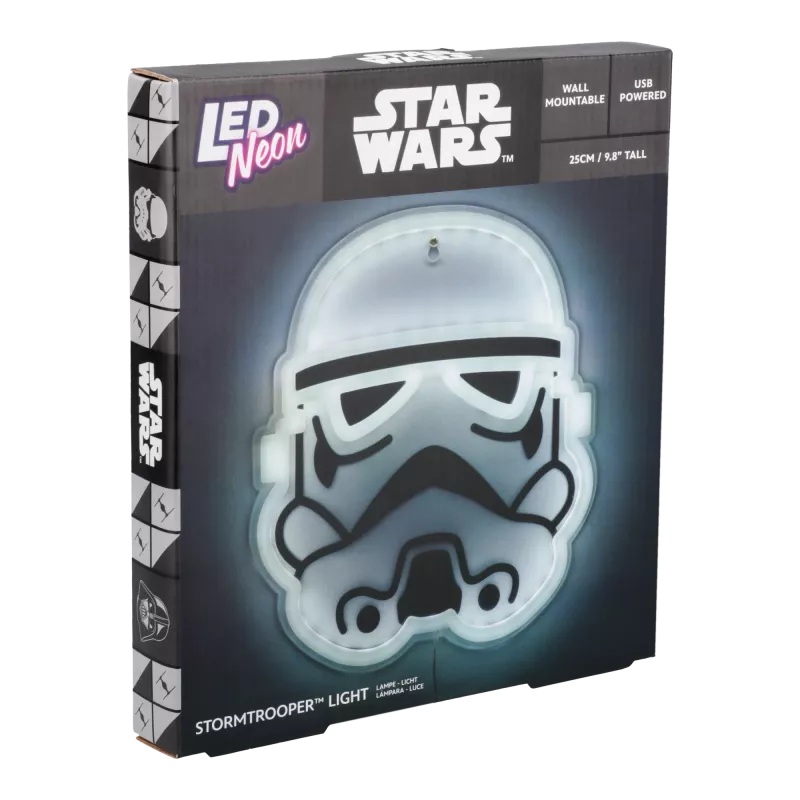 Wandmontierbare LED-Neonleuchte Paladone Stormtrooper Modell PP14595SWVN, dekorative Star Wars-Beleuchtung