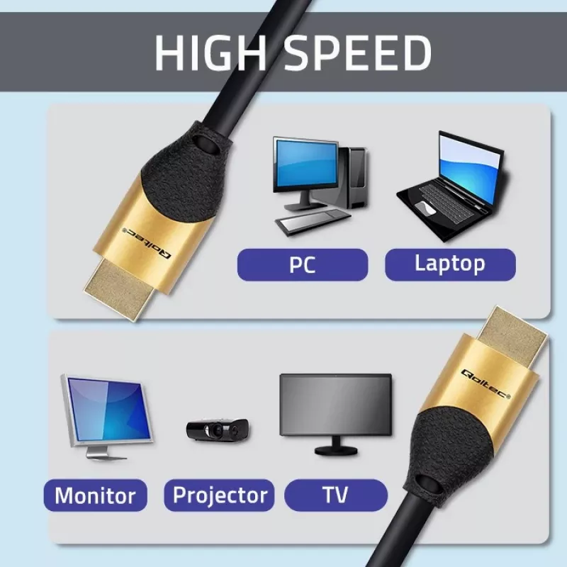 Qoltec 50357 HDMI-Kabel 5 m HDMI Typ A (Standard) Schwarz