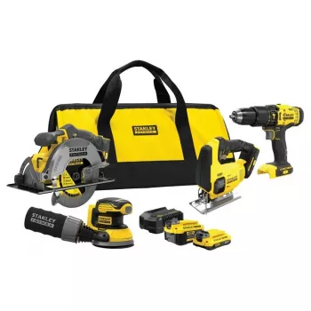 STANLEY Power Tool Set SFMCK412MDS-QW — 4-teiliges Set mit Lithium-Ionen-Akku