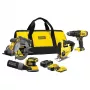 STANLEY Power Tool Set SFMCK412MDS-QW — 4-teiliges Set mit Lithium-Ionen-Akku