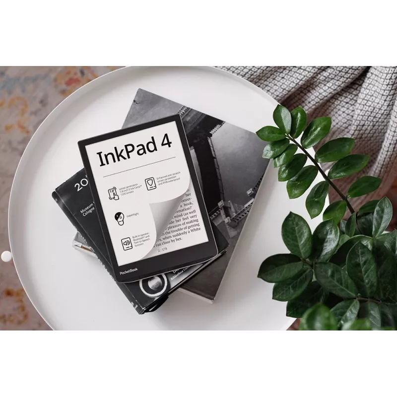 E-Book-Reader PocketBook InkPad 4 7,8 Zoll E Ink Carta, 32 GB, Wi‑Fi, Schwarz/Silber