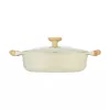 Flacher Topf D28cm 4,1L/beige